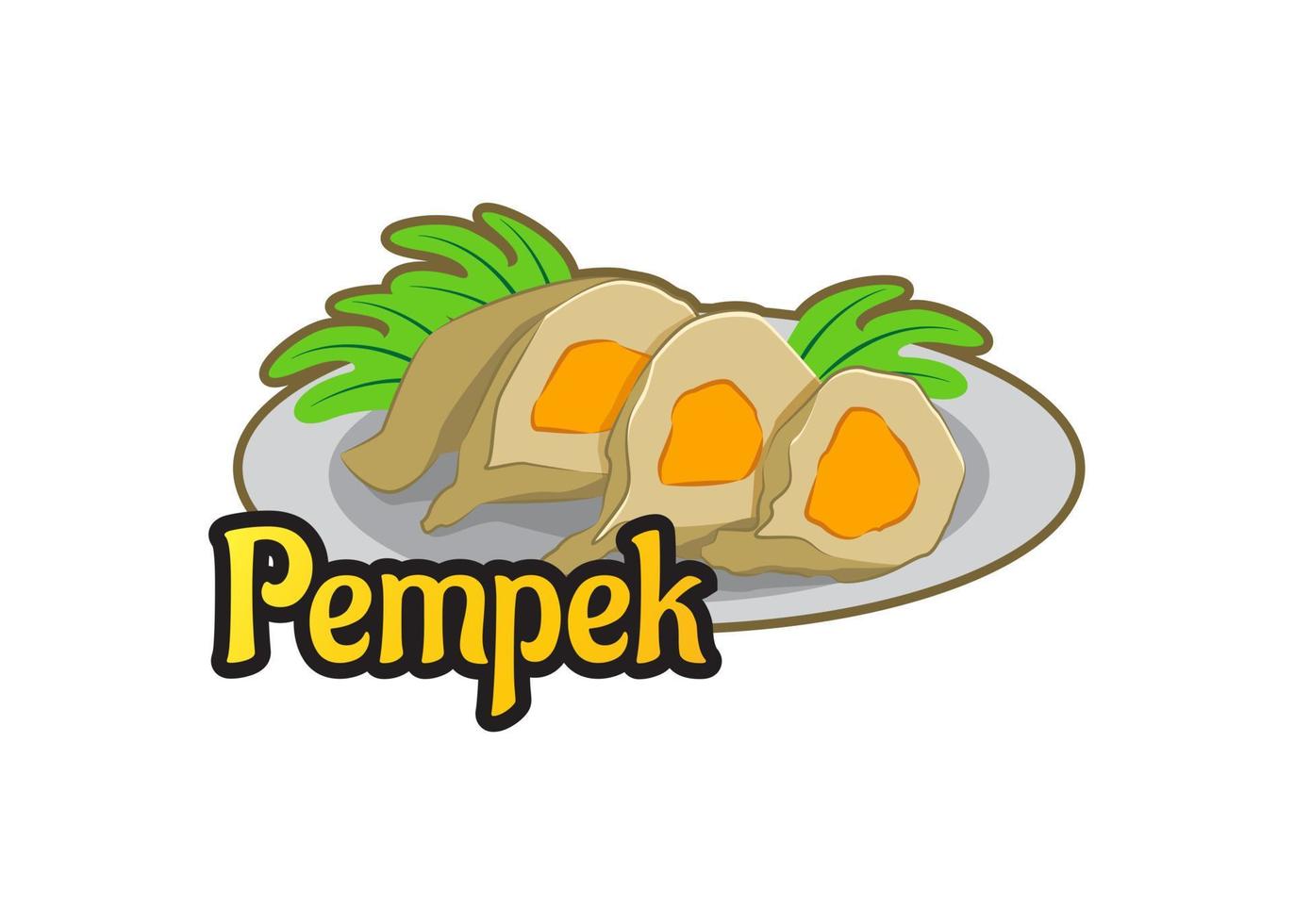 Palembangs Pempek-Vektor-Logo-Vorlage. Vektor-Illustration vektor