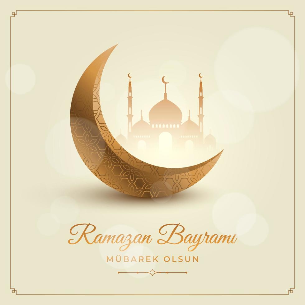 Ramazan Bayrami Mubarek Olsun. Eid Mubarak Ramadan. eps10-Vektorillustration. vektor