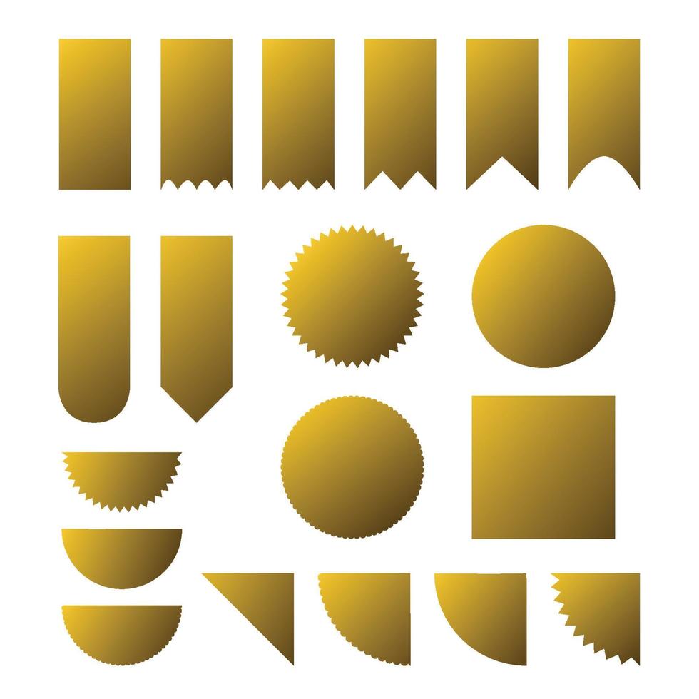 goldenes Label-Banner-Set. vektor