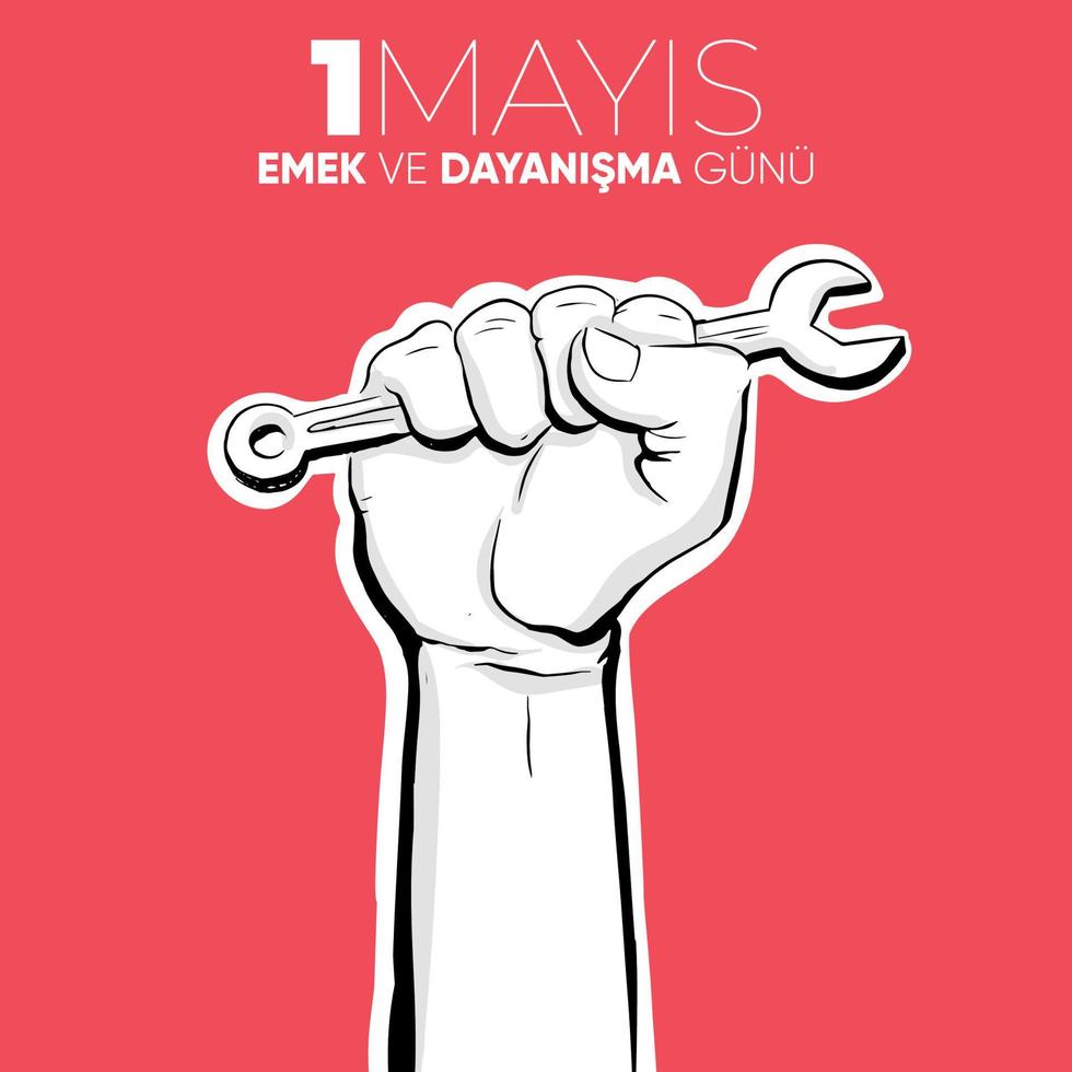 1 mayis isci bayrami. 1. Mai Internationaler Tag der Arbeit. vektor