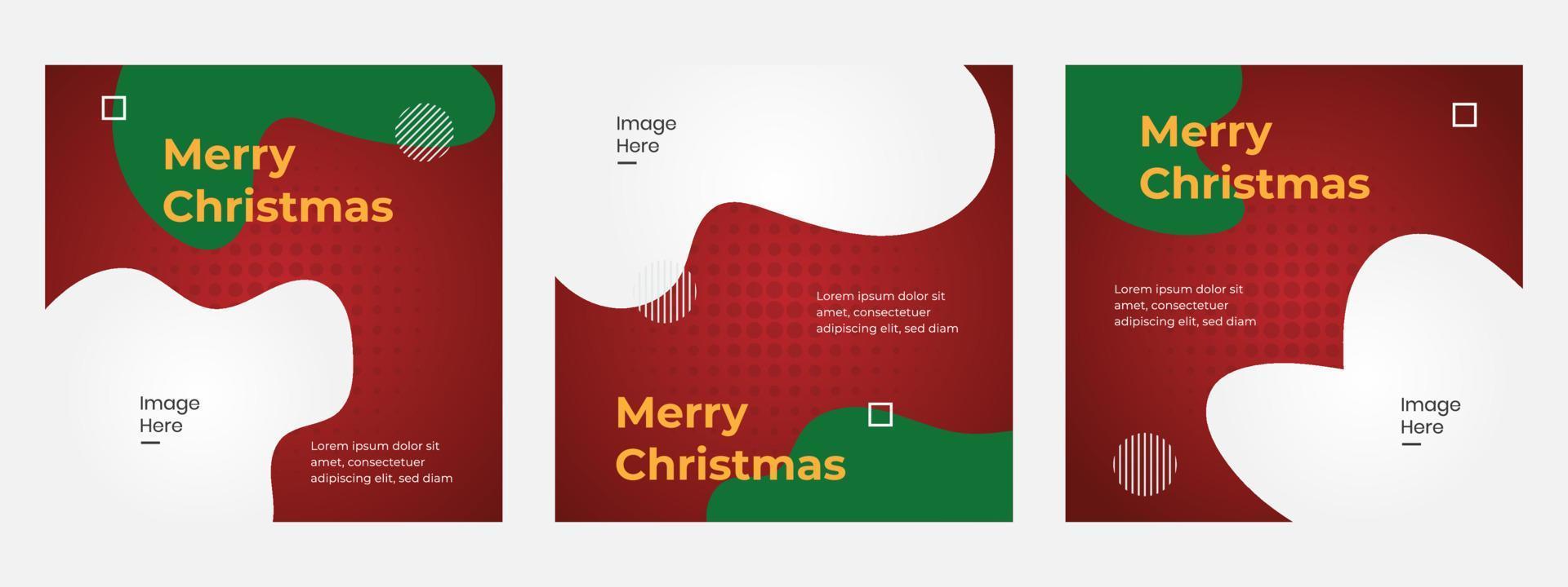 modern uppsättning banner digital god jul, lämplig för media post digital banner. vektor layout