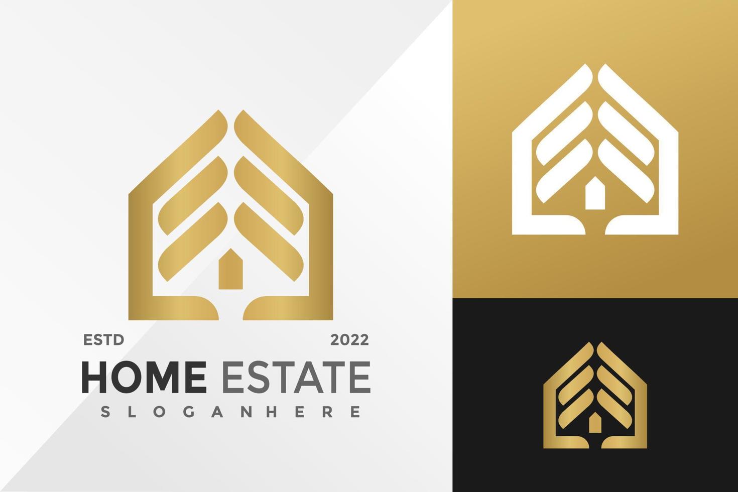 Vektor-Illustrationsvorlage für das Logo-Design von Home Estate Business vektor