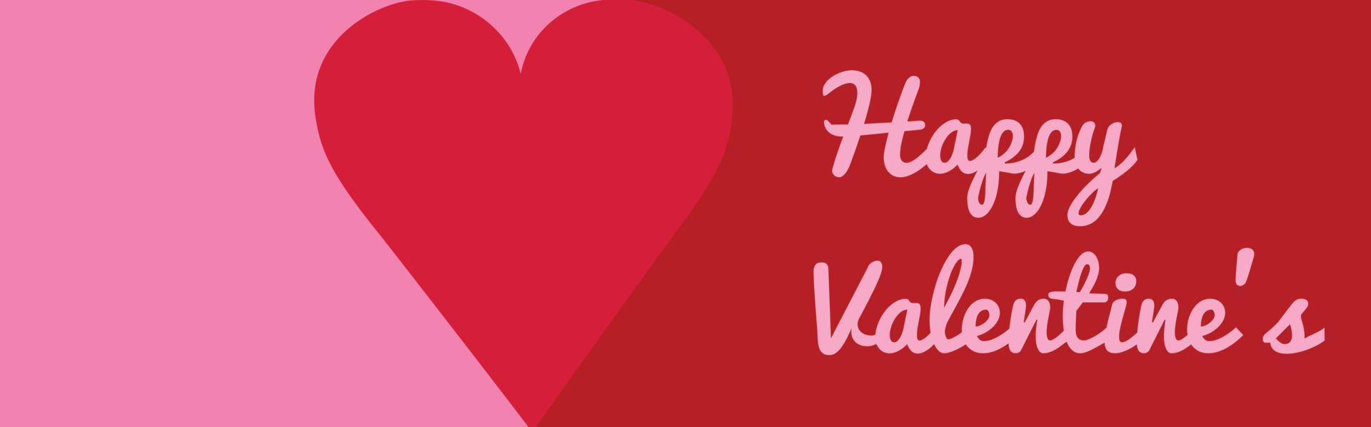 valentinstag-banner. rotes Herz mit rotem Hintergrund. Broschüren-Design-Vorlagenvektor. valentinstag-illustration. kreative Flyer-Vorlage. Banner, Plakatvorlage vektor