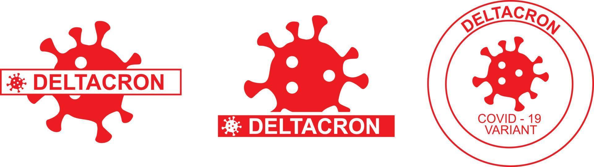 Deltacron-Variante des Covid-19-Icon-Sets. vektor