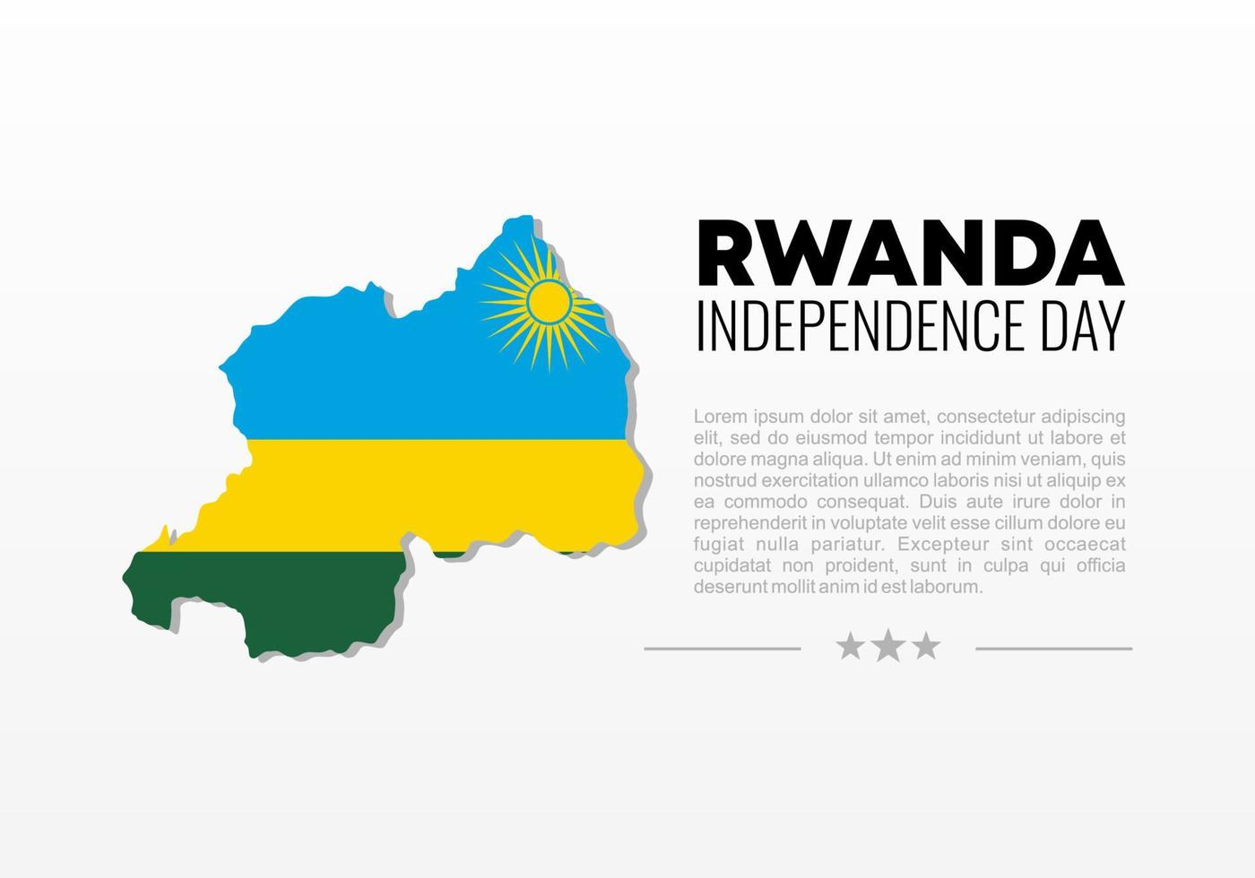 rwandas självständighetsdag för nationellt firande den 1 juli. vektor