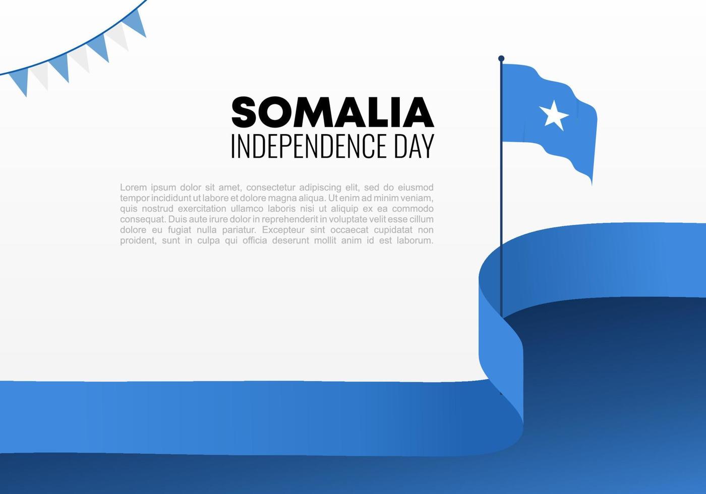 Somalias självständighetsdag för nationellt firande den 1 juli. vektor