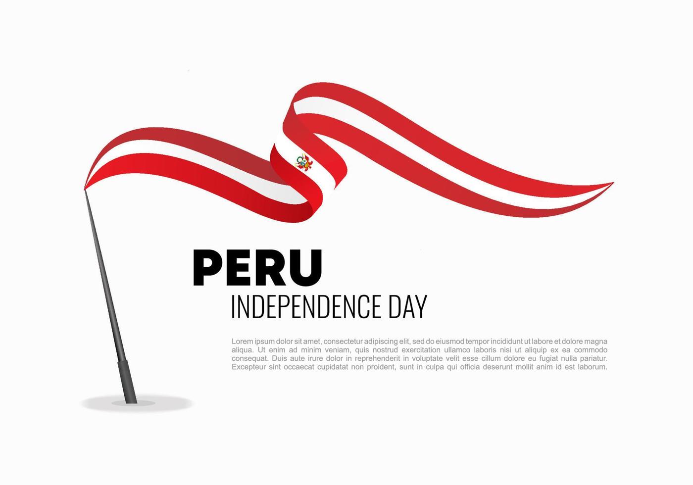 peru unabhängigkeitstag für nationale feierlichkeiten am 28. juli. vektor