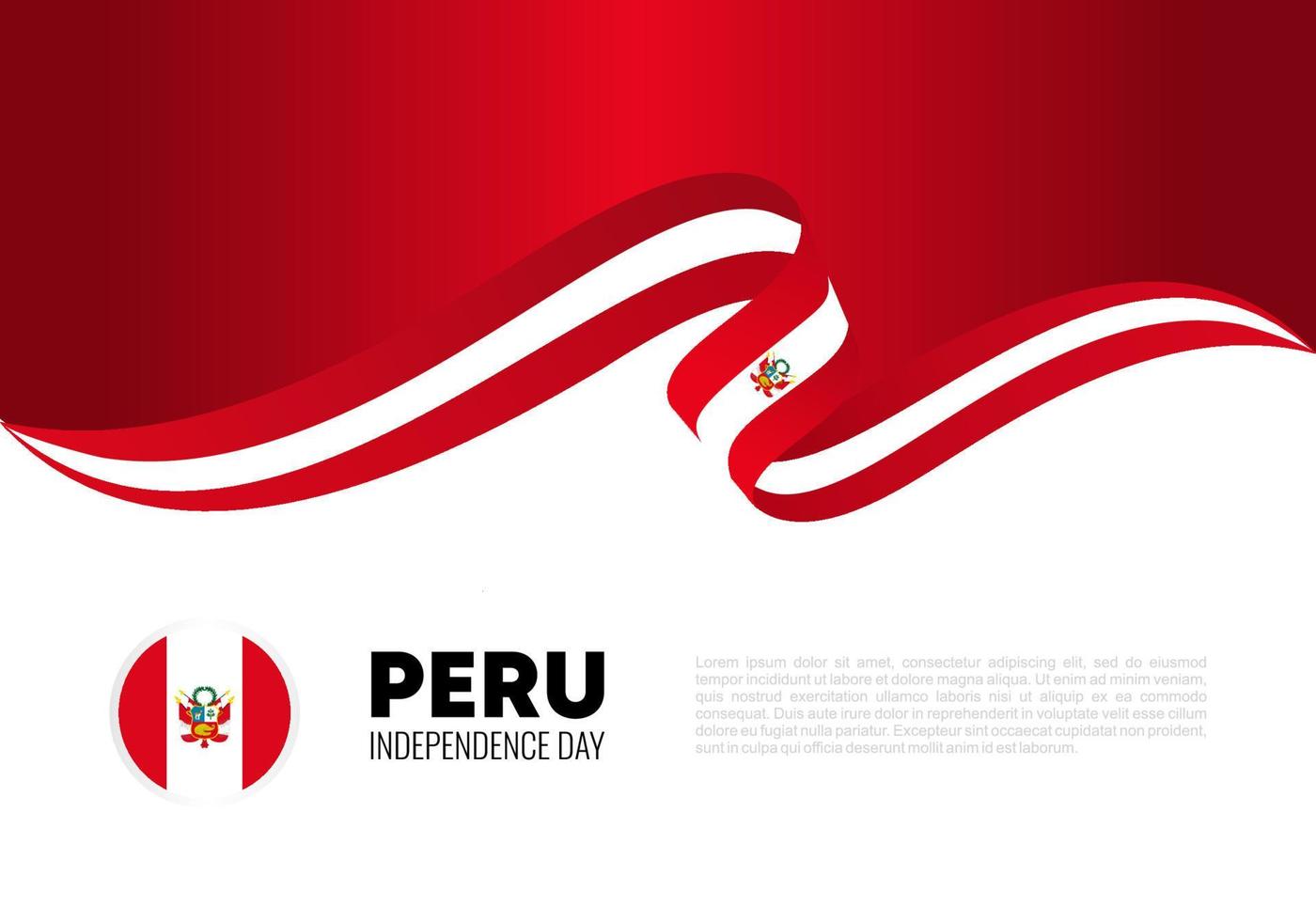 peru unabhängigkeitstag für nationale feierlichkeiten am 28. juli. vektor