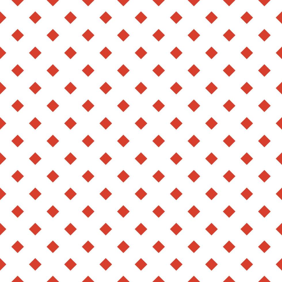 rotes und weißes diagonales quadratisches nahtloses Muster vektor