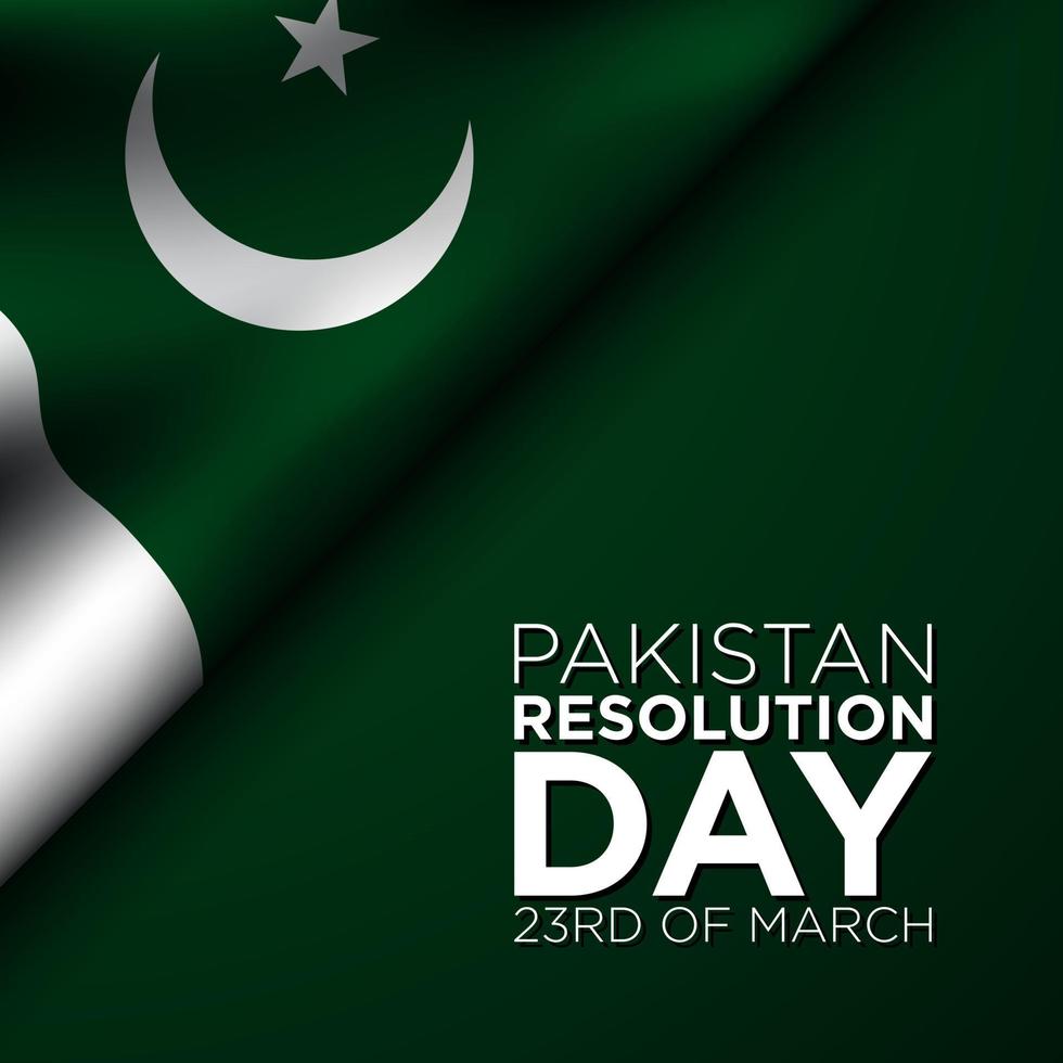 Pakistan Resolution Day Hintergrunddesign. 23. März. Vektor-Illustration. vektor