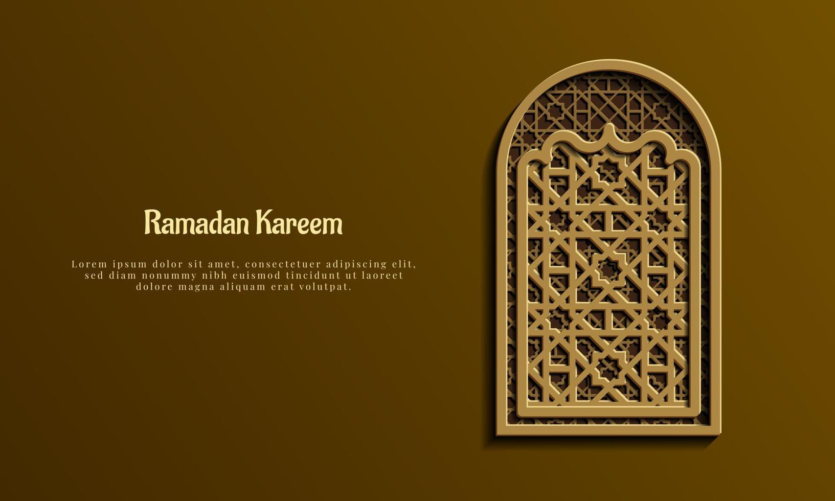 ramadan kareem hintergrund mit islamischer klassischer linienverzierung. Vektor-Illustration. vektor