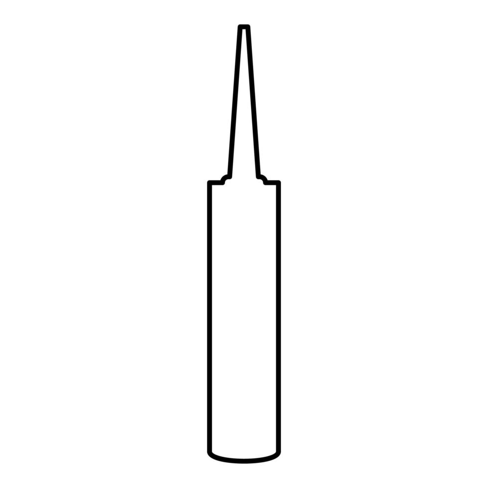 tätningsmedel silikon polyuretanskum kontur kontur ikon svart färg vektor illustration platt stil bild