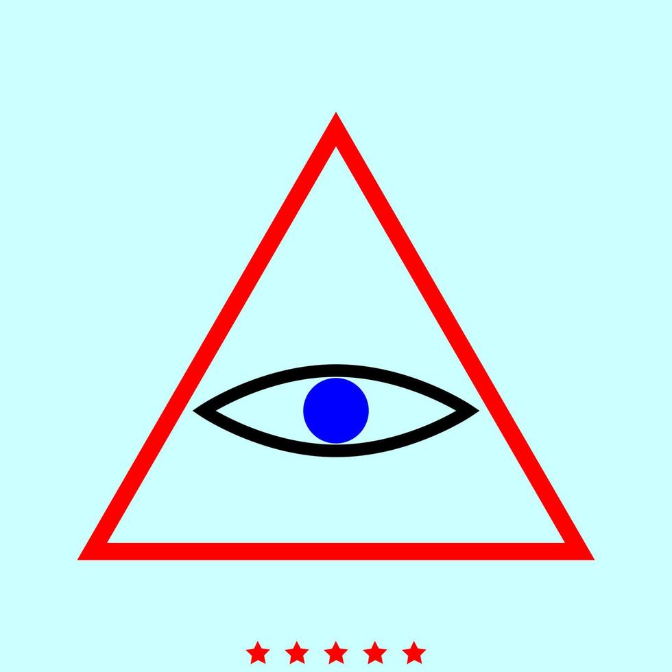 alles sehende auge symbol es ist symbol . vektor