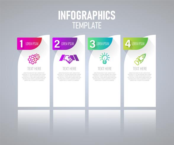 Modernes Infographic-Elementvektordesign, Schablone des Diagramms mit Schritt. Vektor-Illustration. vektor