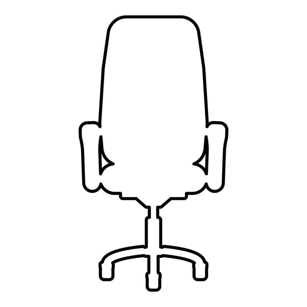 kontorsstol vilstol kontur kontur ikon svart färg vektor illustration platt stil bild