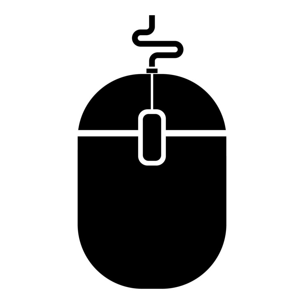 Computer-Maus-Symbol schwarz Farbe Vektor-illustration Flat Style Image vektor