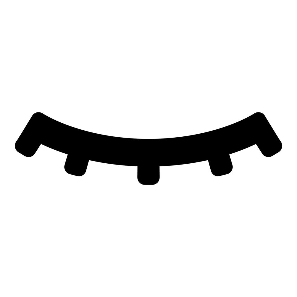 Wimpernverlängerung Effekt Mascara Symbol Farbe schwarz Vektor Illustration Flat Style Image