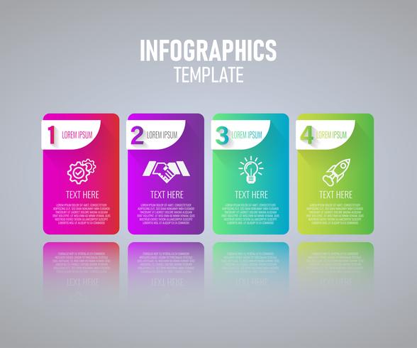 Färgrik Infographics malldesign vektor