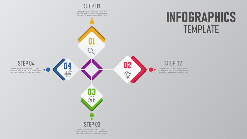 Infografikelemente mit 4 Optionen vektor