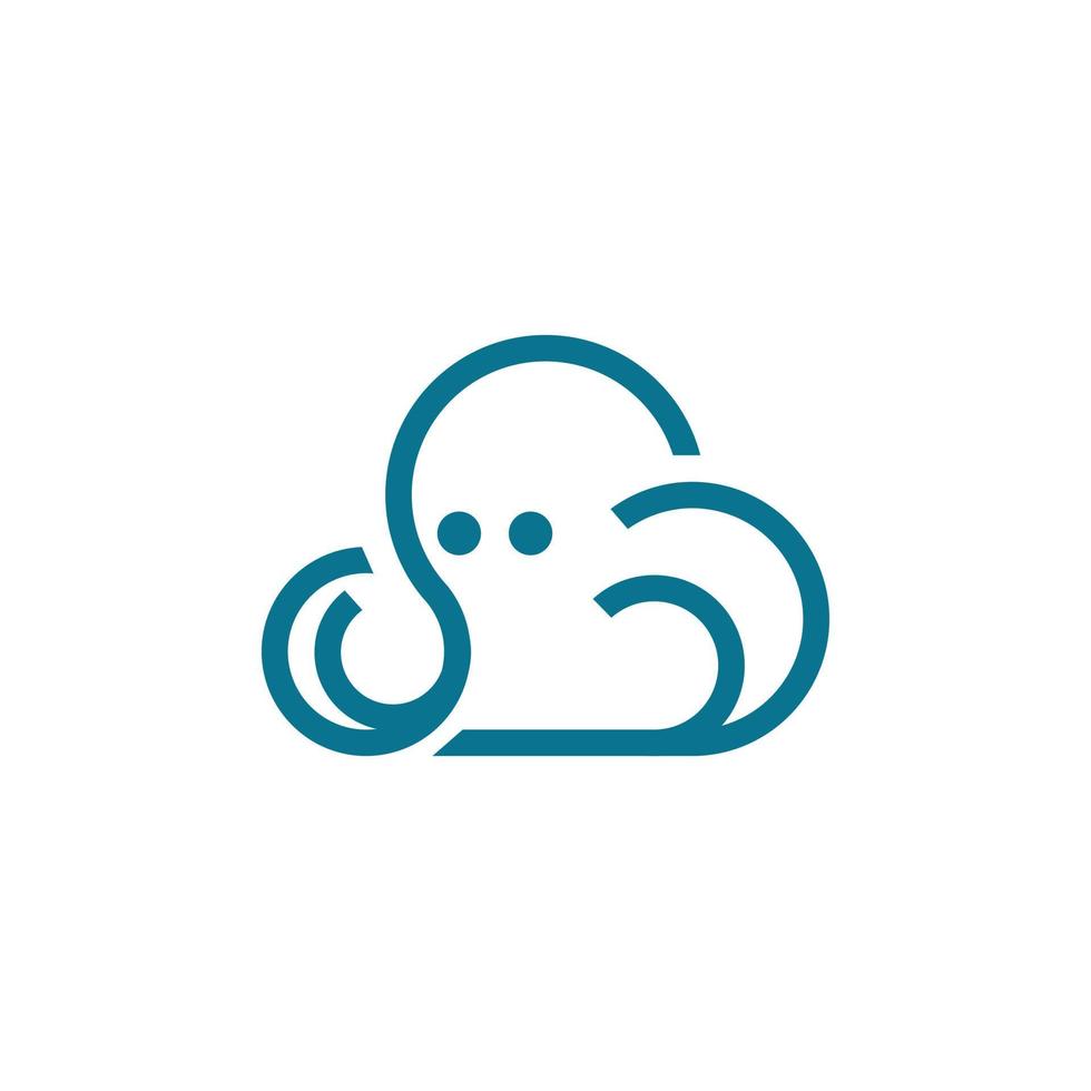 Octopus Cloud-Logo vektor