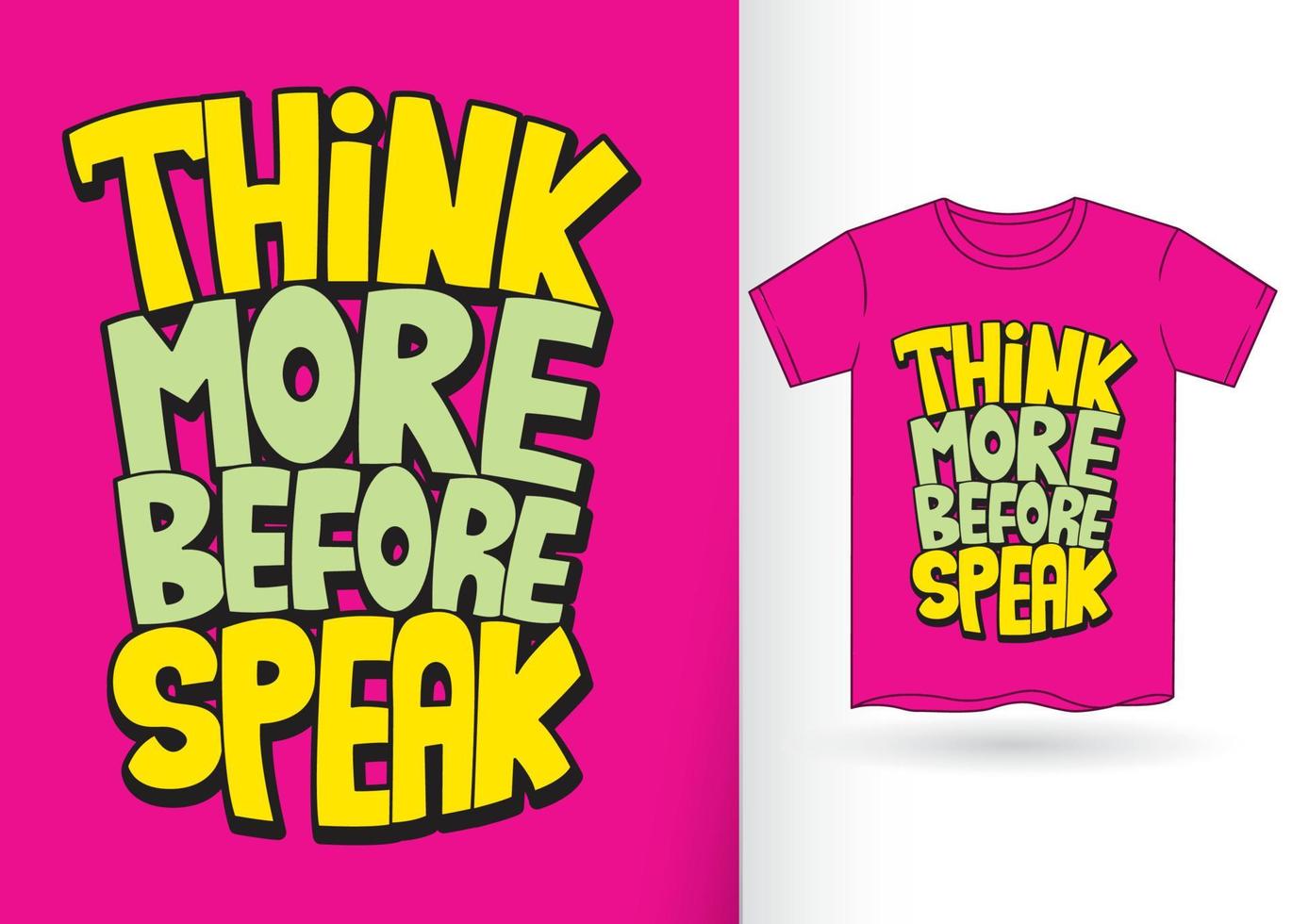 Typografie-Slogan im Cartoon-Stil für T-Shirts vektor