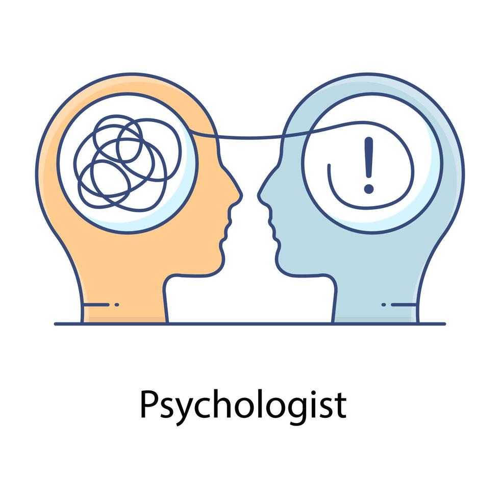 eine Ikone des Psychologen, Psychologen vektor