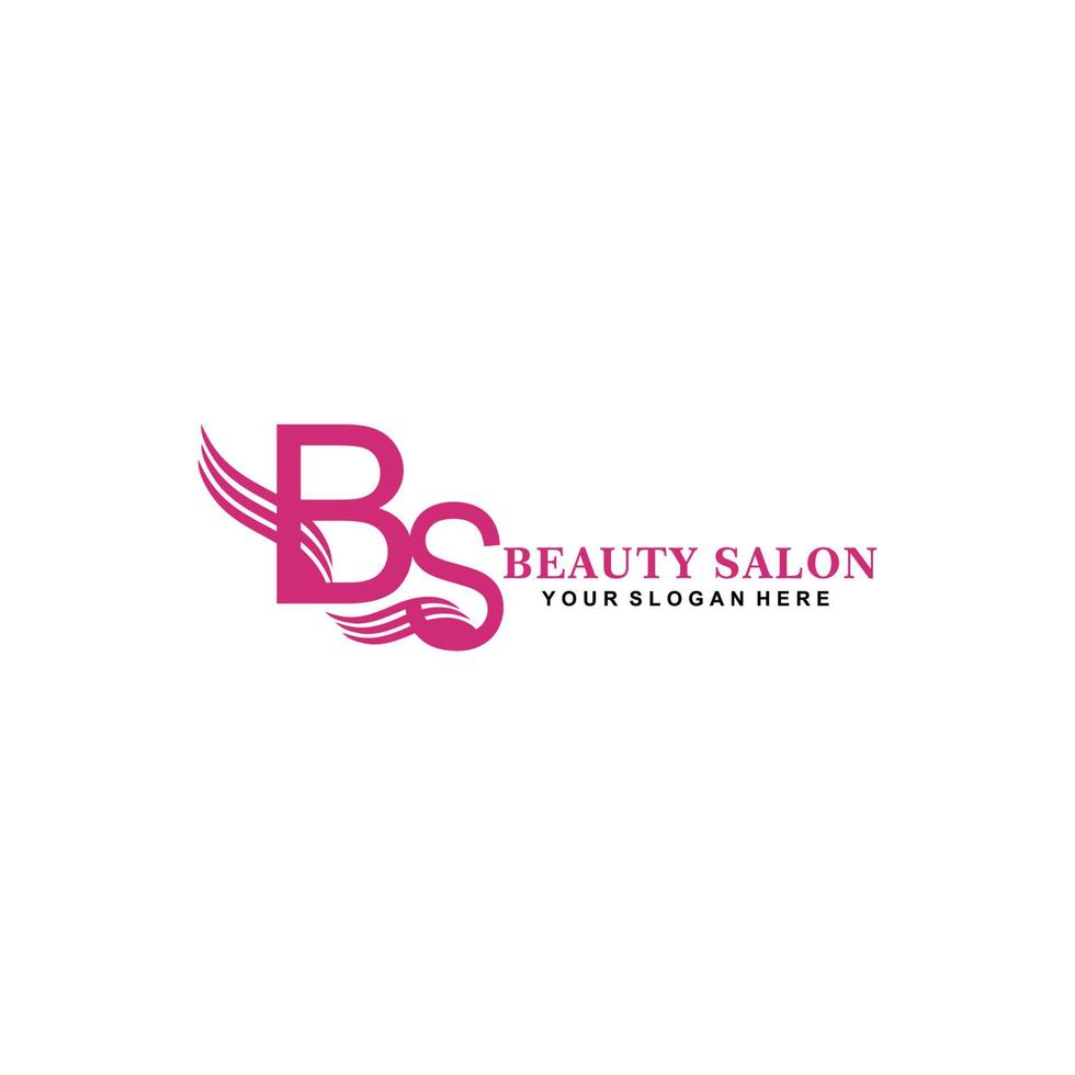 anfängliches 'bs'-Logo abstrakter Vektorsatz für Schönheitssalon, Friseursalon, Kosmetik vektor