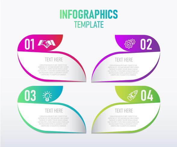 Färgrik Infographics malldesign vektor