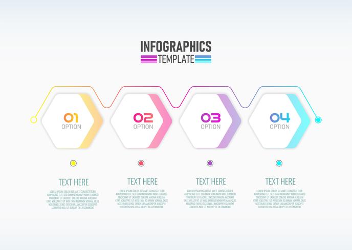 Vector modernen Infographic 3d Aufkleber, Schablonendesign. Geschäftskonzept, Infograph mit Wahlen der Nr. 4.