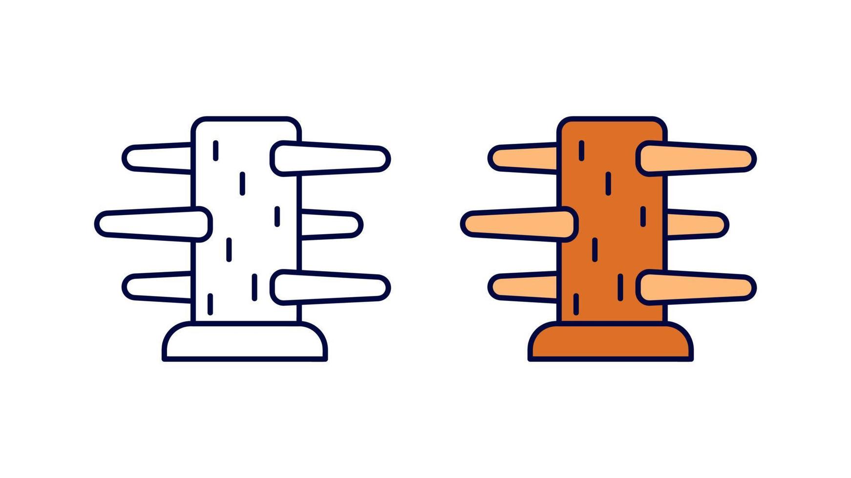 Kampfpuppen-Icon-Set. Lineares Symbolset aus Holzstab-Dummy-Sonderkollektion. Download kreative Kriegsbegegnung im Zusammenhang mit Vektor. bearbeitbarer linearer symbolsatz. weißer Hintergrund. vektor