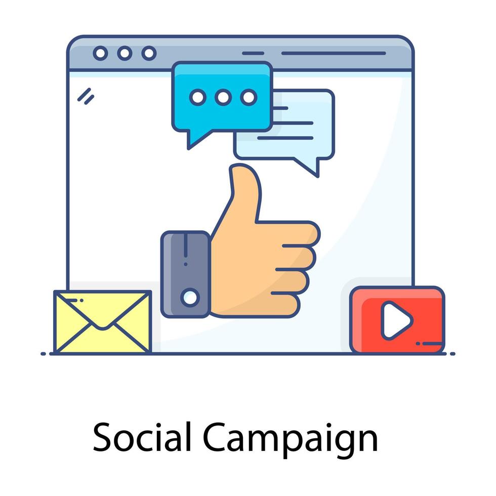 konceptuell ikon för social kampanj, redigerbar stil vektor