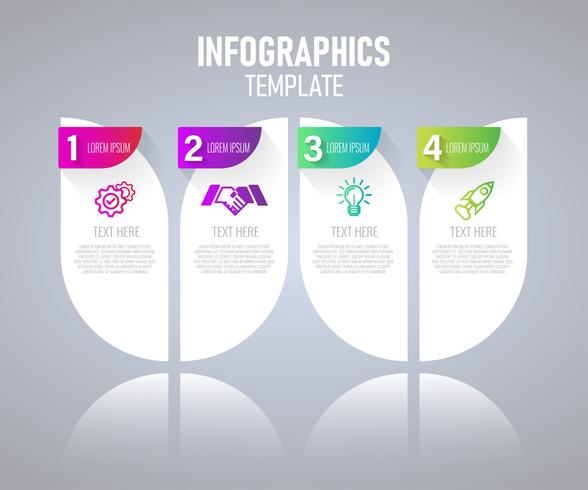 Modernes Infographic-Elementvektordesign, Schablone des Diagramms mit Schritt. Vektor-Illustration. vektor