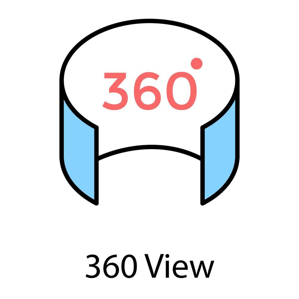360 graders koncept vektor