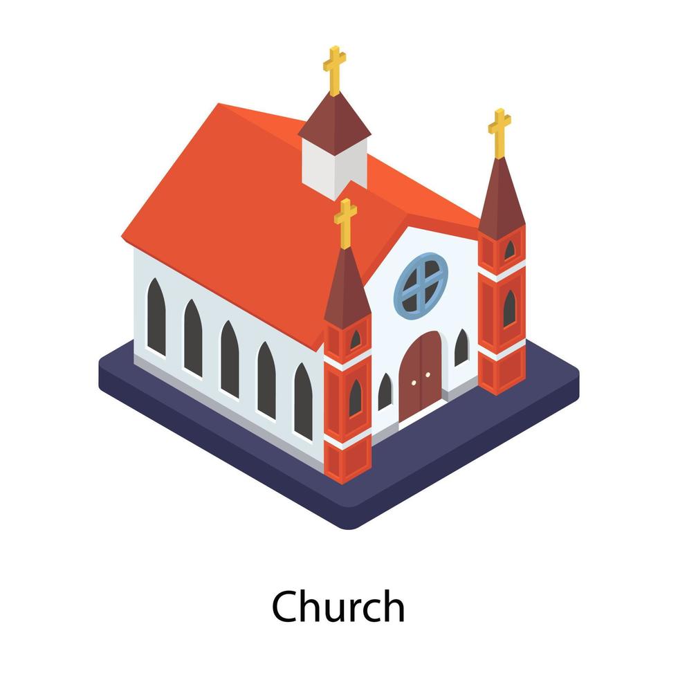 trendige Kirchenkonzepte vektor