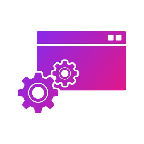 SEO, Sökmotoroptimering UI glyph Icon med Gradient Color Background vektor