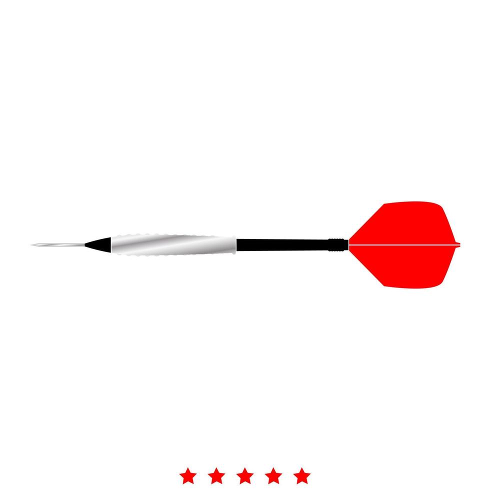 Dart-Pfeil-Symbol. flacher Stil vektor