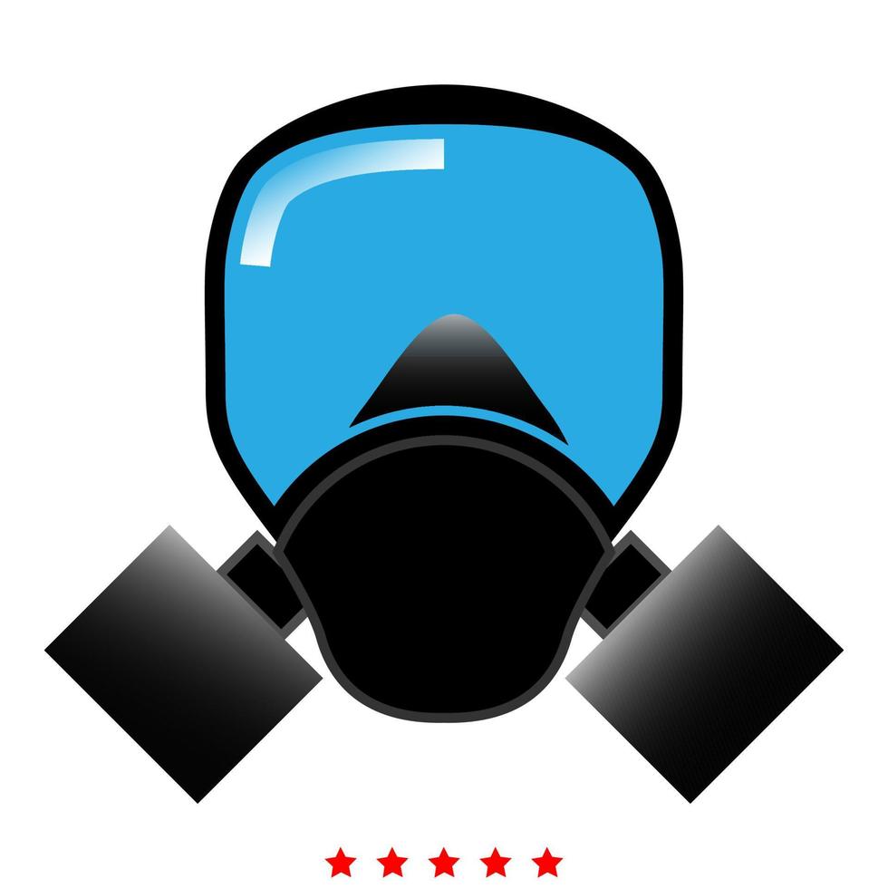 gasmask ikon illustration färg fylla stil vektor