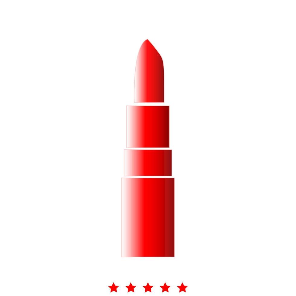 Lippenstift ist das Symbol. vektor