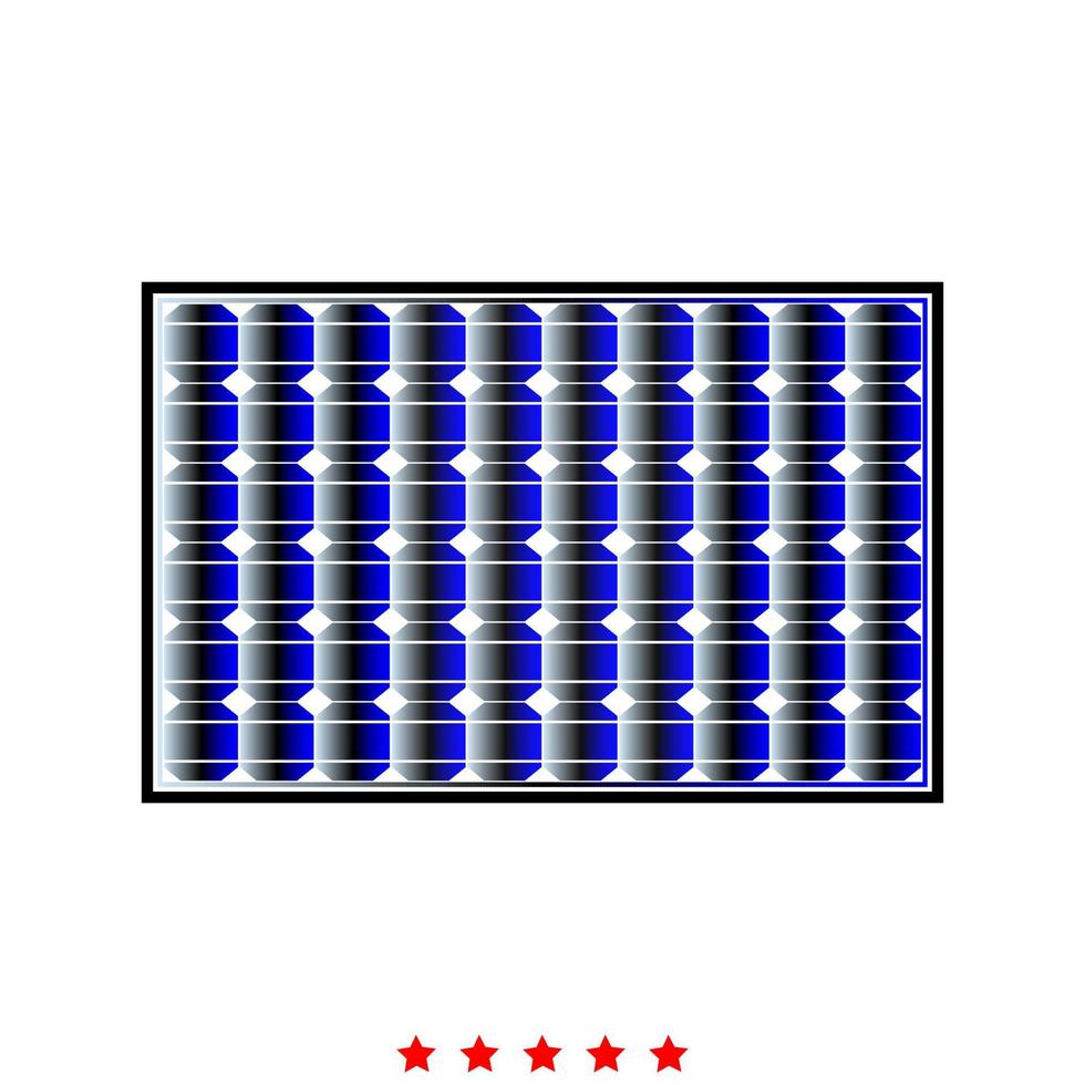 Solarpanel ist das Symbol. vektor