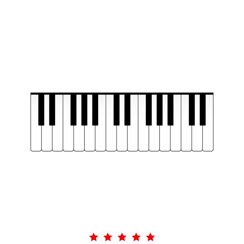Klaviertasten ist das Symbol. vektor