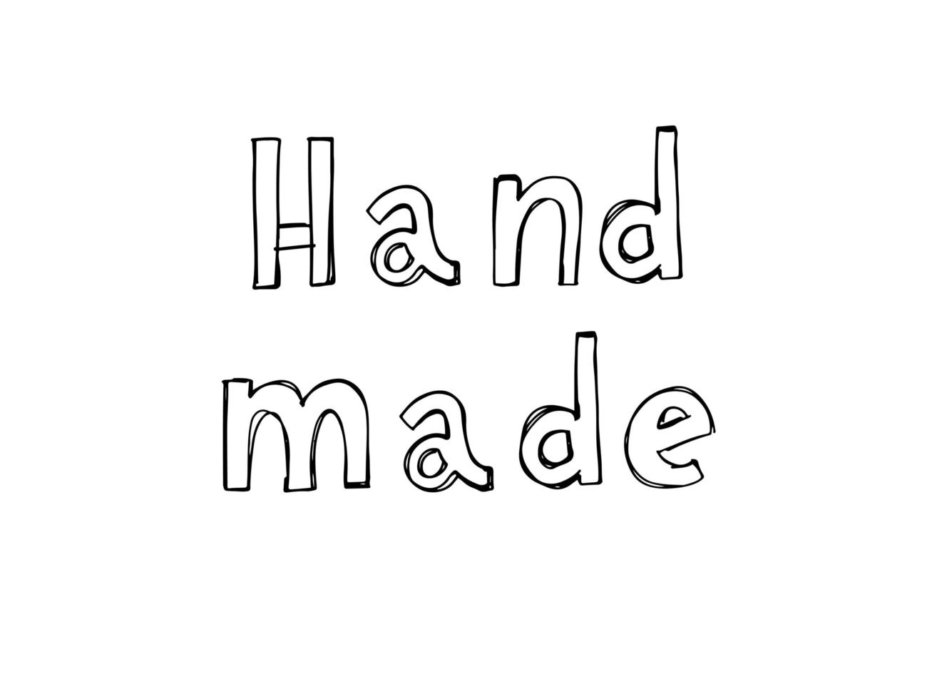 handgemacht. Vektortext-Schriftart-Symbol. Unterschrift. Handbeschriftung. vektor