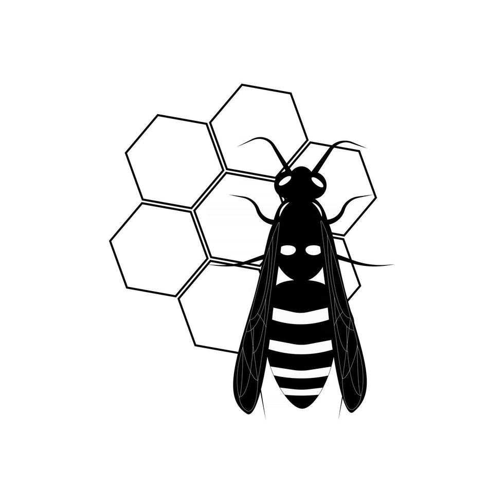 geting. honungsbi. botanik illustration. insektdjur, exotiskt. vektor isolerad på vit bakgrund. vaxkaka.
