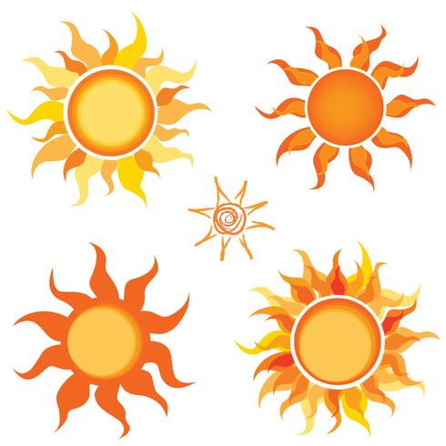 Sun-Icon-Set vektor