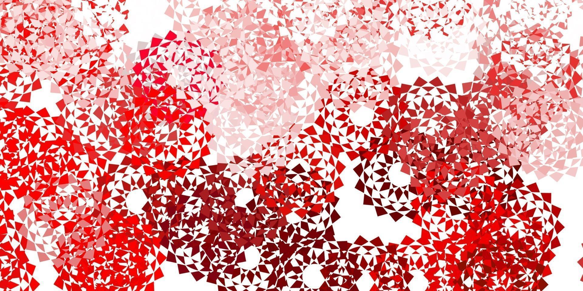hellrosa, roter Vektor Gekritzelhintergrund mit Blumen.