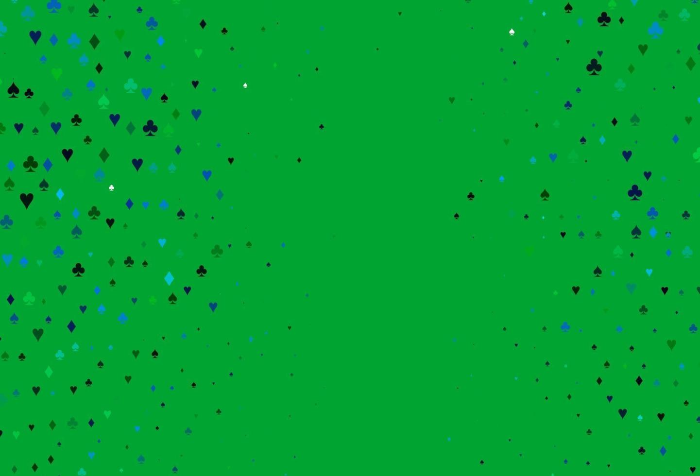 ljusblått, grönt vektoromslag med symboler för hasardspel. vektor