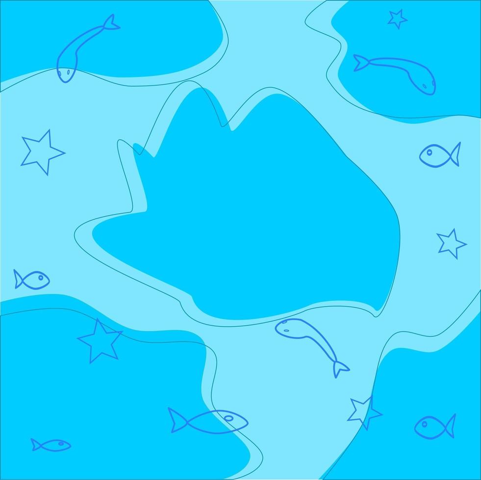 Vektortapete abstrakter blauer Hintergrund, mit einem Ozean-Thema vektor