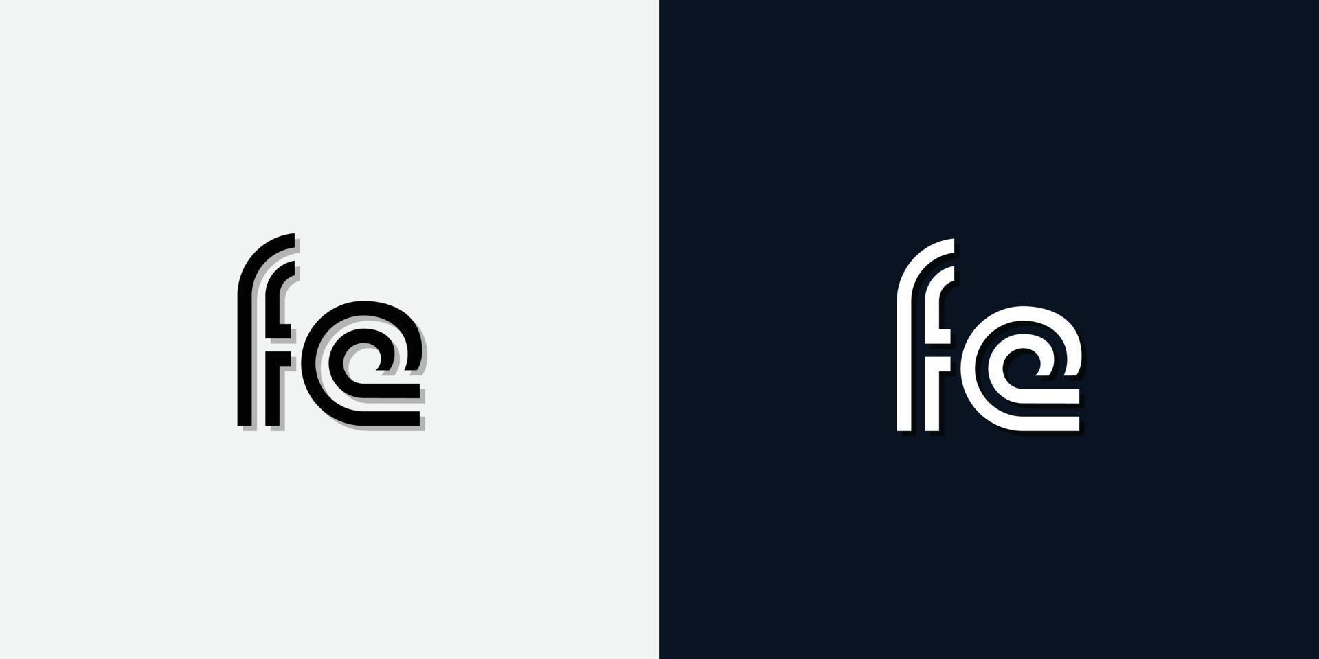 modernes abstraktes anfangsbuchstabe-fe-logo. vektor
