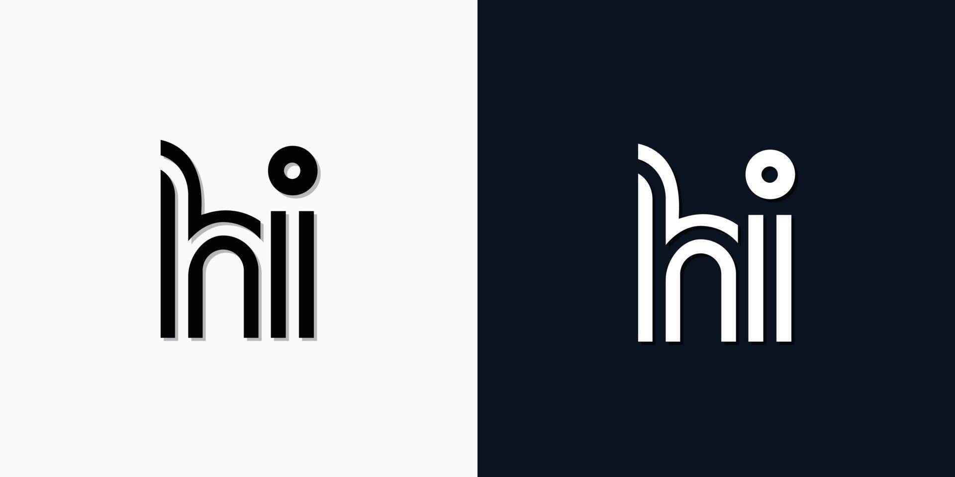 moderner abstrakter anfangsbuchstabe hallo logo. vektor