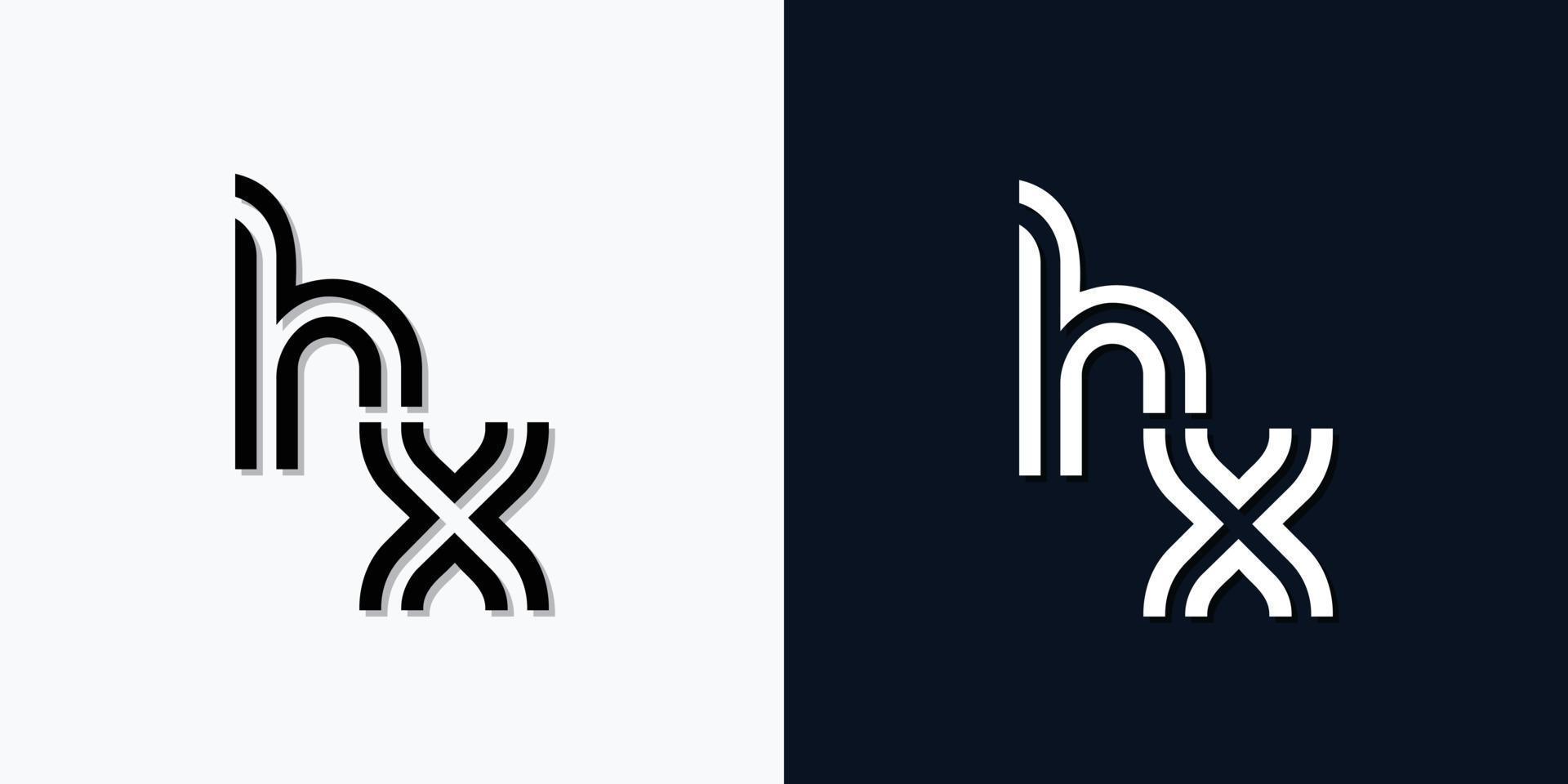 modern abstrakt initial bokstav hx logotyp. vektor