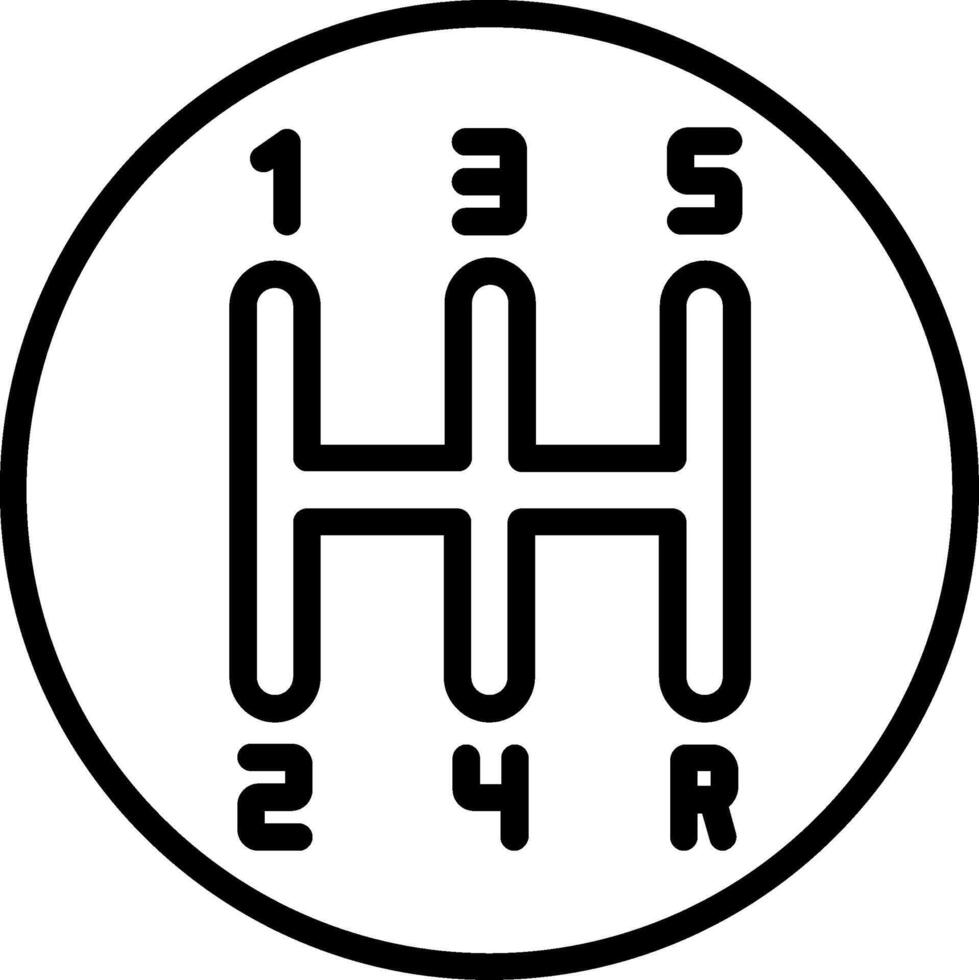 Handbuch Getriebe Linie Symbol Design vektor